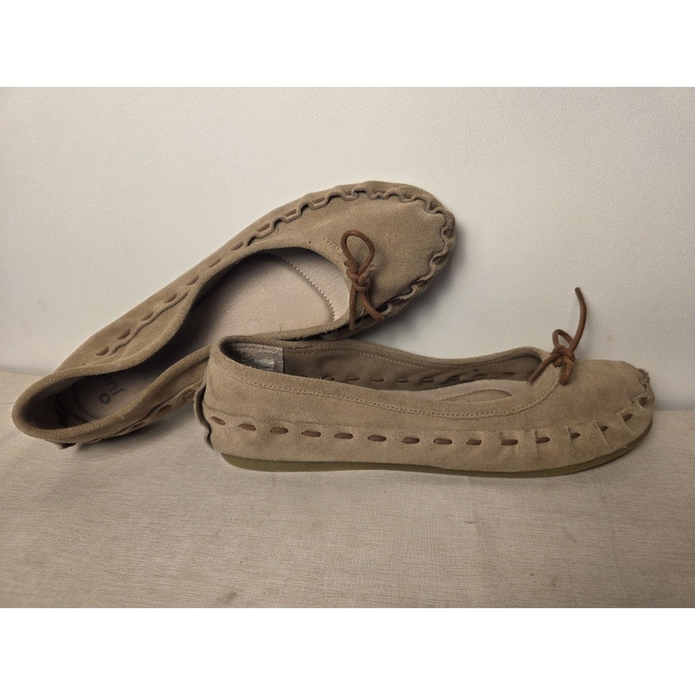 Juil Women's Grounding Earthing Ballet Flats Tan Suede Size US 11